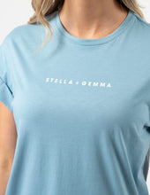 Load image into Gallery viewer, Cuff Sleeve T-Shirt - Ocean Logo
