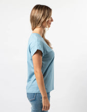 Load image into Gallery viewer, Cuff Sleeve T-Shirt - Ocean Logo
