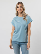 Load image into Gallery viewer, Cuff Sleeve T-Shirt - Ocean Logo
