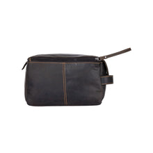 Load image into Gallery viewer, Darwin Leather Wash Bag Brown
