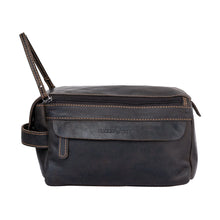 Load image into Gallery viewer, Darwin Leather Wash Bag Brown

