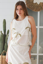 Load image into Gallery viewer, Palm Cove Embroidered Sleeveless Top
