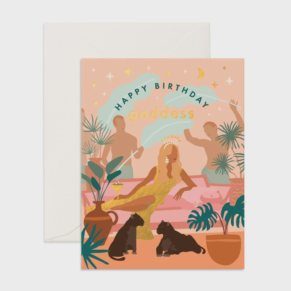 Birthday Goddess Greeting Card