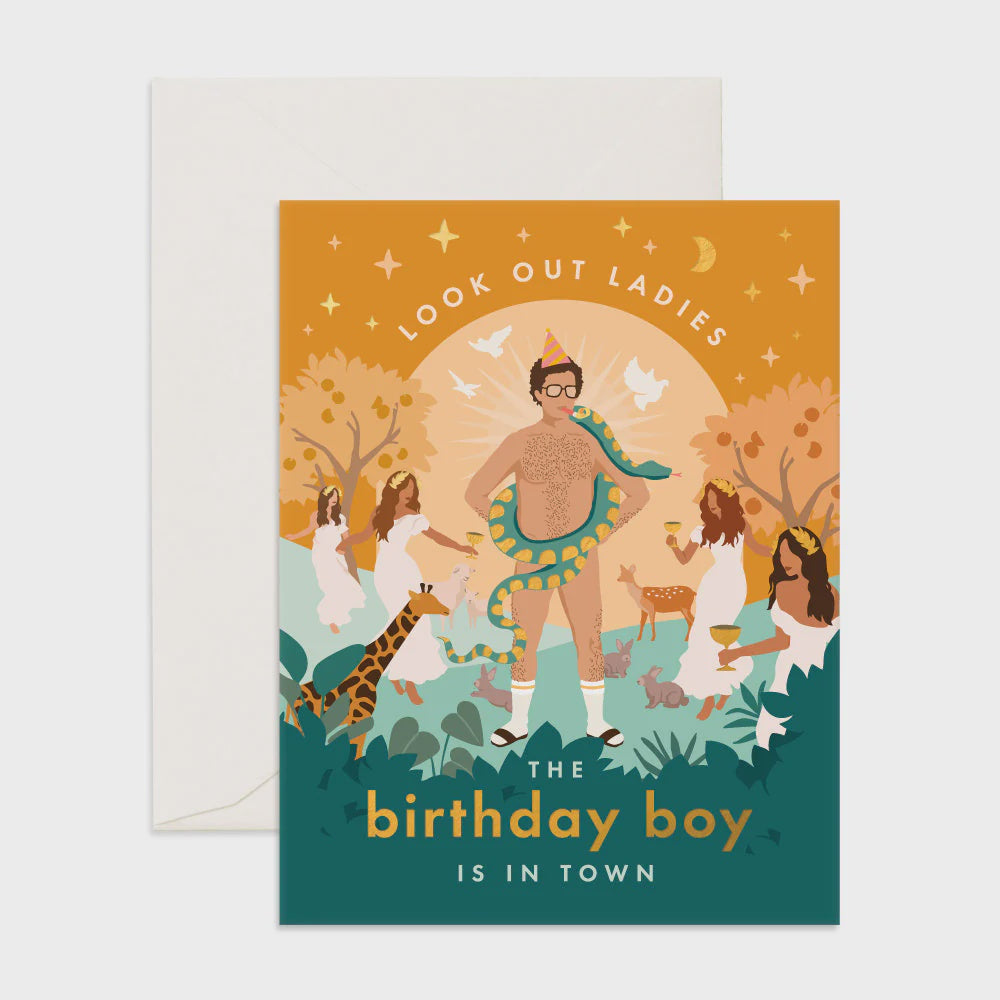 Birthday Boy In Town Card