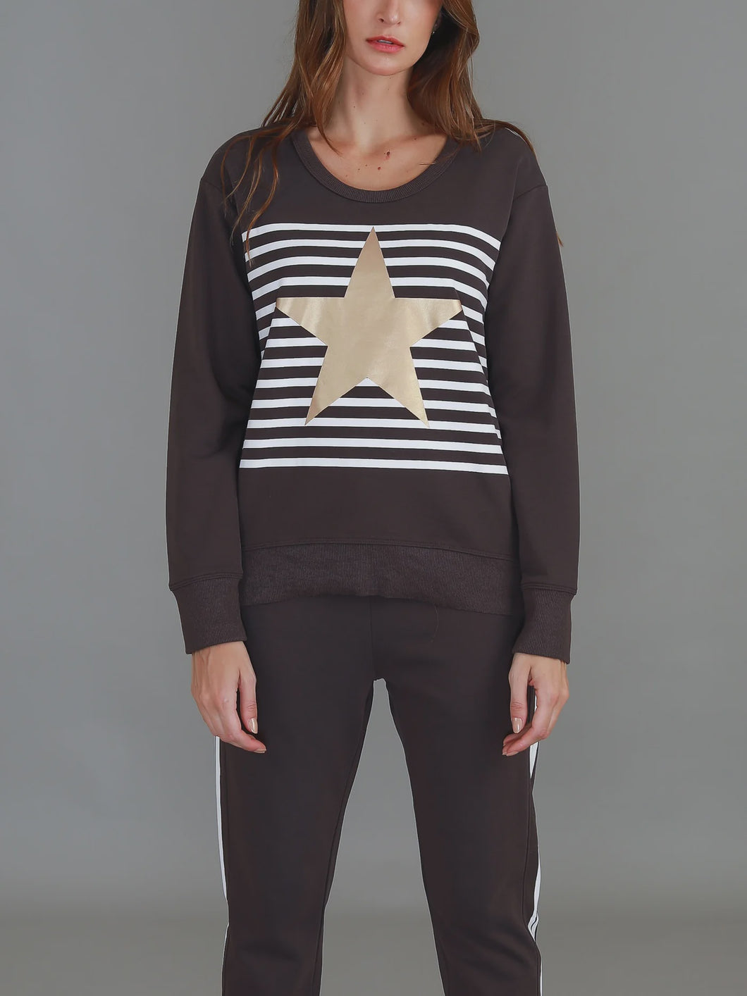 Geneva Star Sweater Truffle