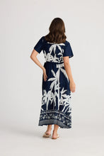 Load image into Gallery viewer, Tropics Wrap Dress Blue Haven
