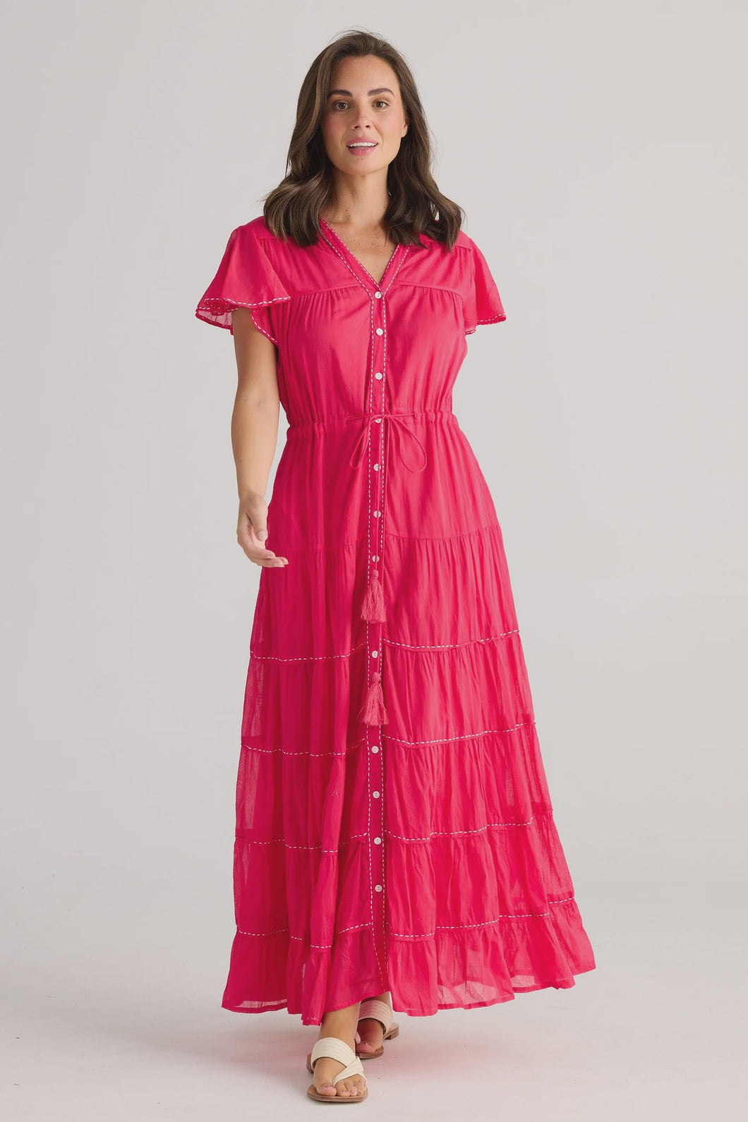 Delilah Dress Raspberry