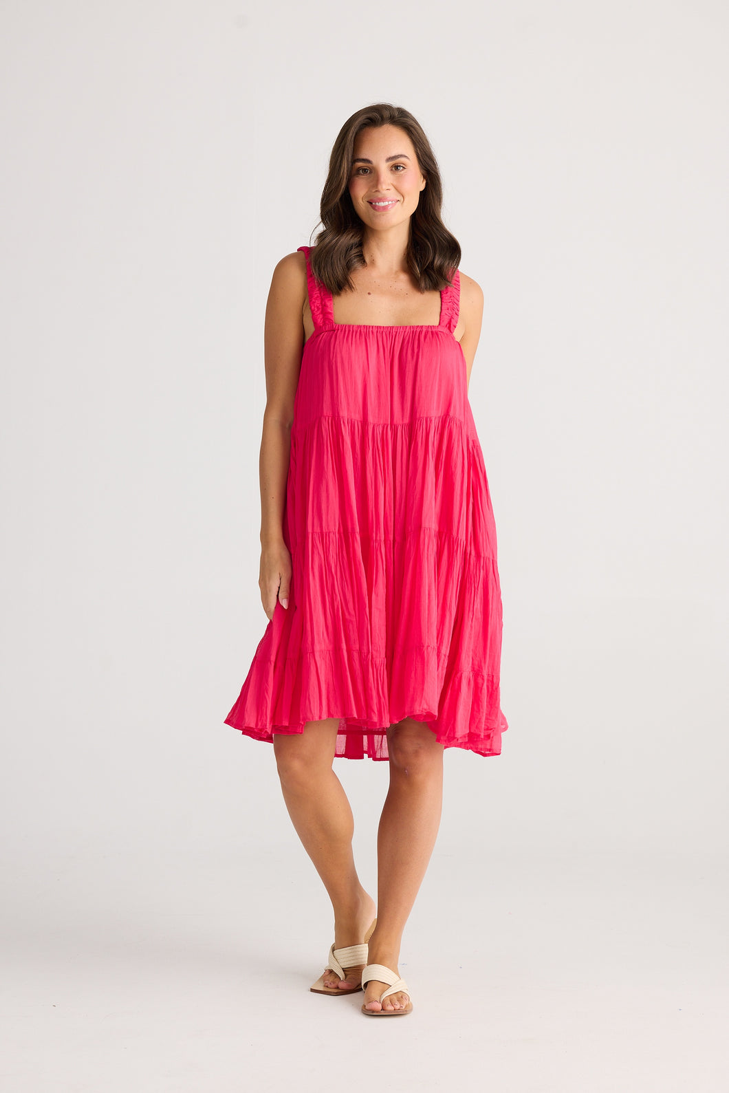 Saunter Dress Raspberry