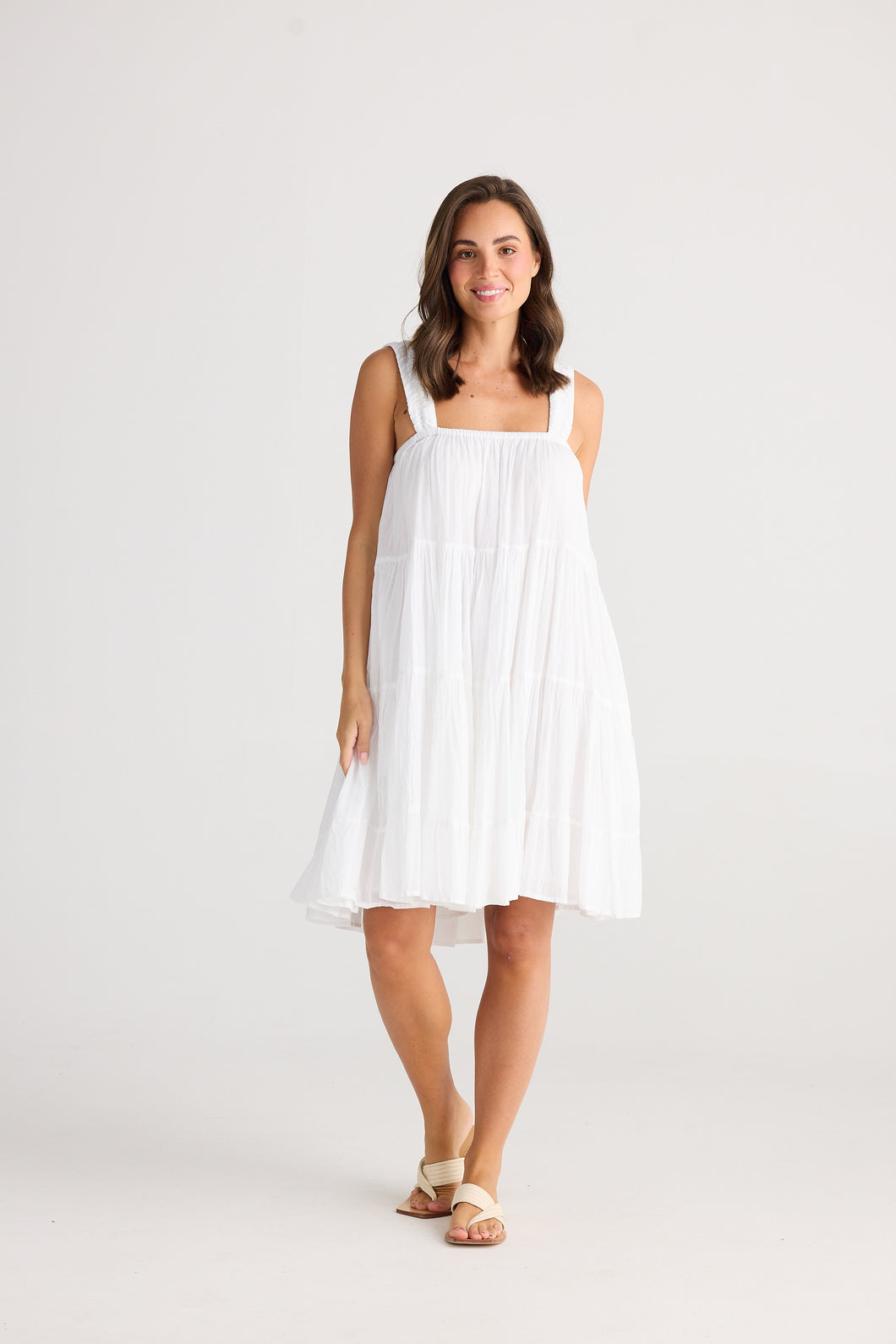 Saunter Dress White