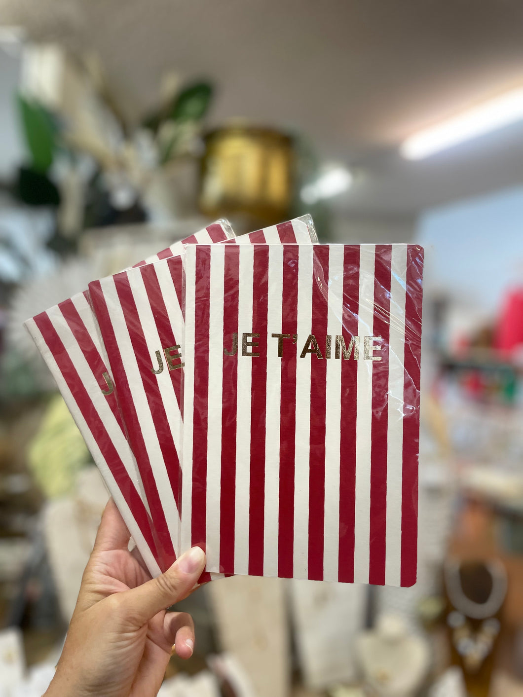 Stripe Notebook Je T'Aime