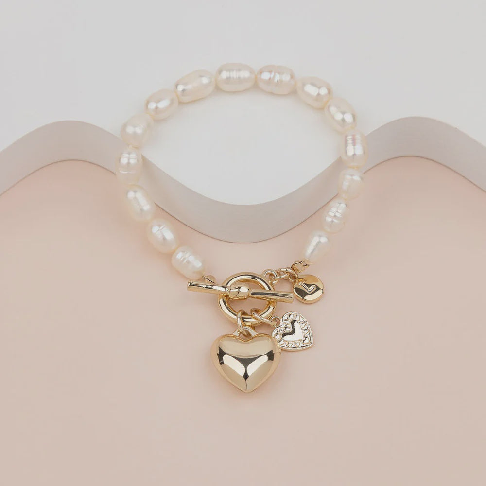 LIMITED EDITION | Ball Pendant on Freshwater Pearls Bracelet