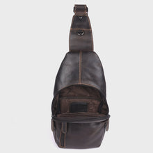 Load image into Gallery viewer, Lennox Leather Sling Bag Dark Brown
