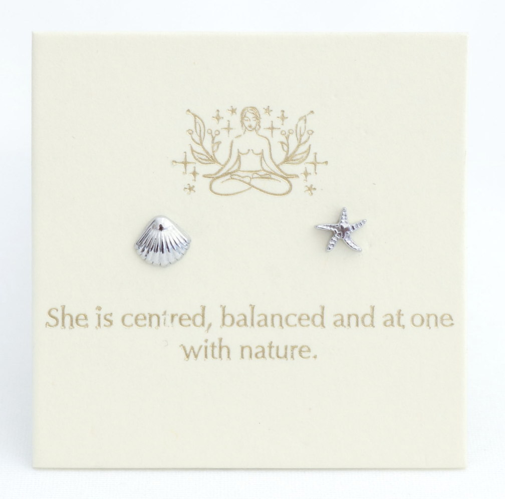 She is Centred Stud - Silver