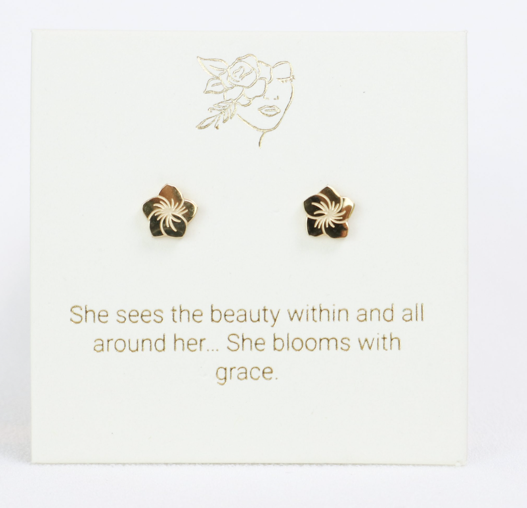 She Sees the Beauty Stud - Gold