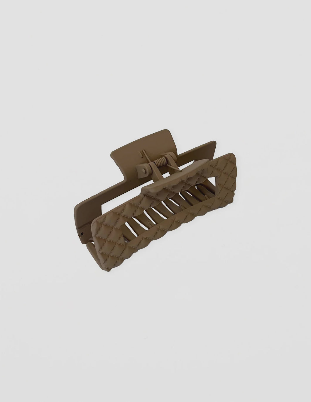 Quilted Hair Grip - Espresso