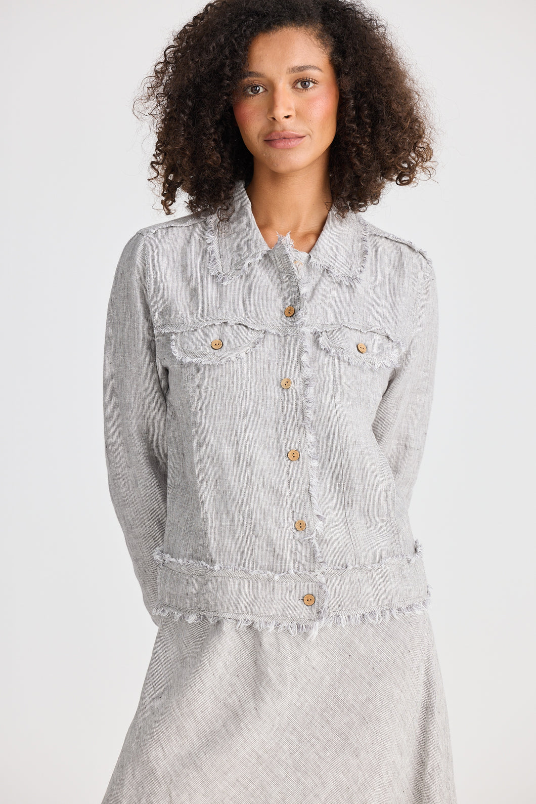 Monza Jacket Charcoal Fleck