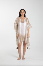 Load image into Gallery viewer, Stella Kaftan Stripe Taupe
