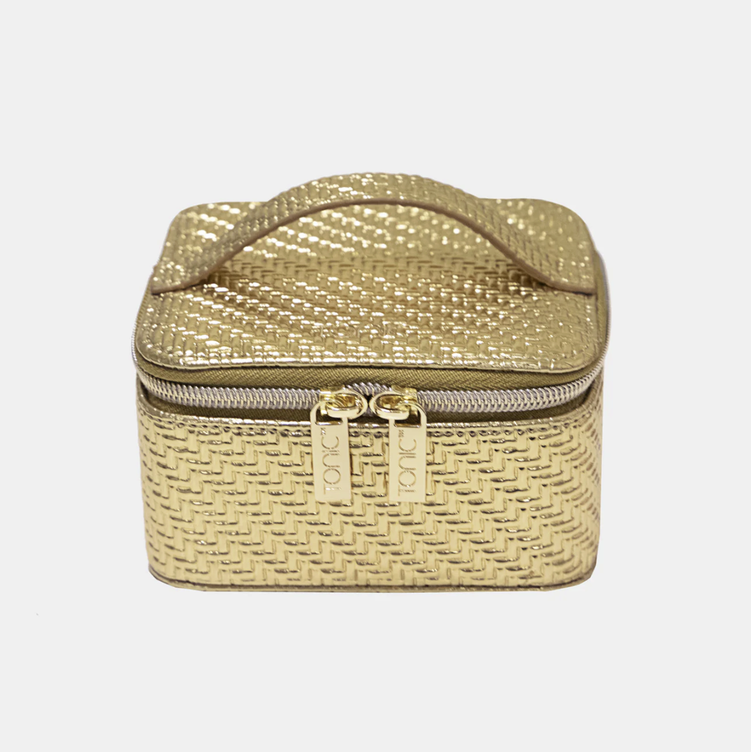 Jewellery Cube - Herringbone Gold