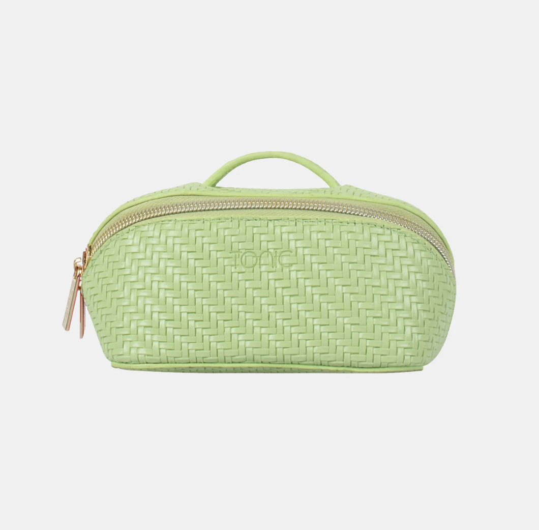 Small Beauty Bag - Herringbone Pistachio
