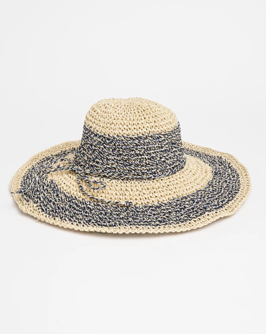 Bay Soft Hat Nat/Navy Stripe