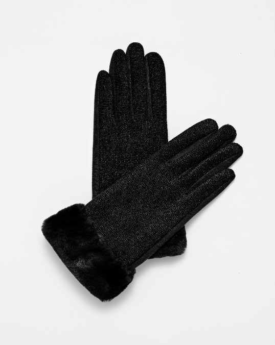 Glove Black W/Fur