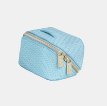 Load image into Gallery viewer, Small Beauty Bag - Herringbone Bluebell
