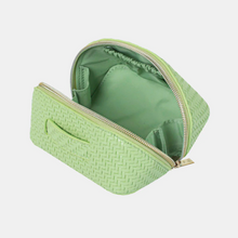Load image into Gallery viewer, Small Beauty Bag - Herringbone Pistachio
