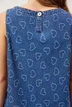Load image into Gallery viewer, Sicily Heart Denim Tank - Indigo
