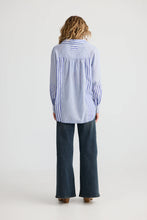 Load image into Gallery viewer, Yellowstone Shirt - Navy Blue Stripe
