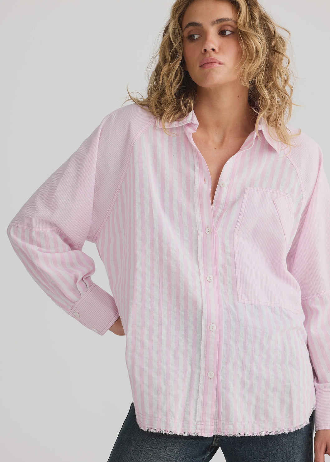 Yellowstone Shirt - Pink Stripe