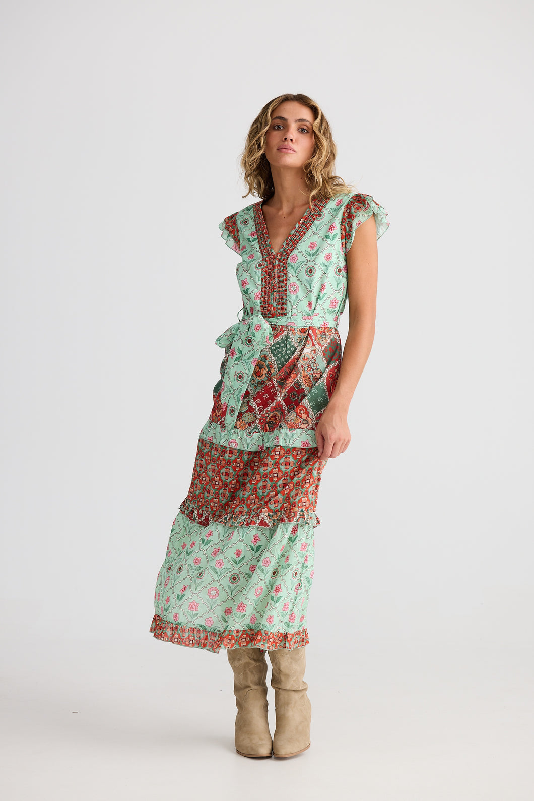 Firelight Dress Flora Mosaic