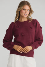 Load image into Gallery viewer, Petals Knit Berry
