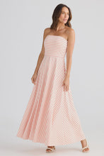 Load image into Gallery viewer, Thandie Pink Stripe Strapless Dress
