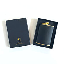 Load image into Gallery viewer, Brass and Leather Hip Flask
