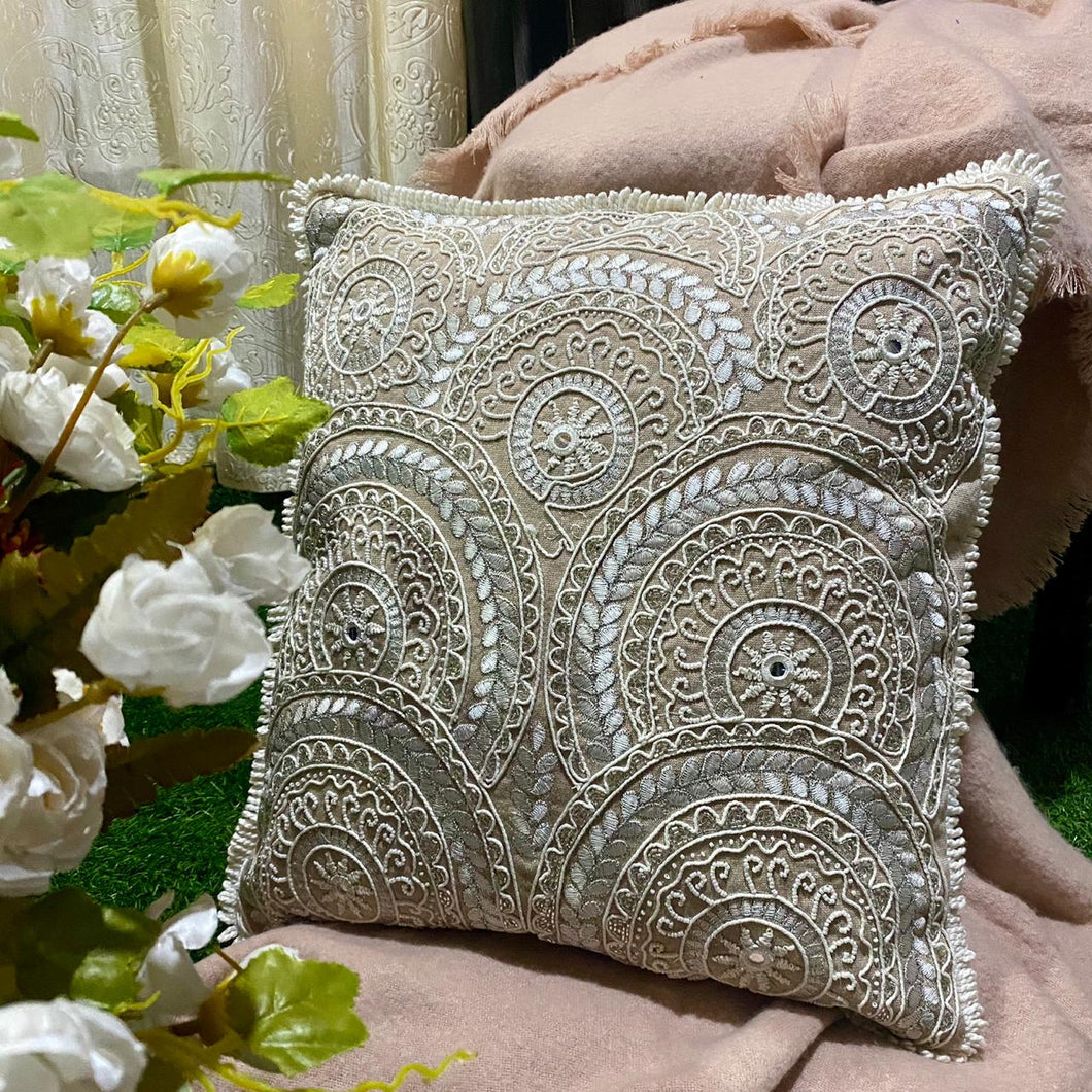 Circle Embroided Cushion