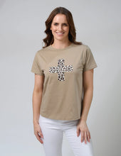 Load image into Gallery viewer, PRE SALE Ace Tee Leopard Cross - Sage
