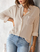 Load image into Gallery viewer, Beige Striped Shirt

