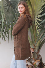 Load image into Gallery viewer, Braid Knit Cardigan-Chocolate
