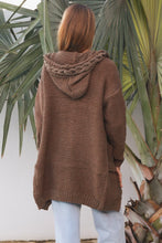 Load image into Gallery viewer, Braid Knit Cardigan-Chocolate

