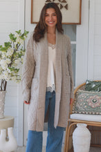 Load image into Gallery viewer, Diamond Knit Cardigan Khaki
