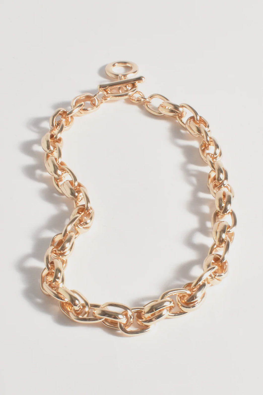 Double Link Chain Necklace Gold