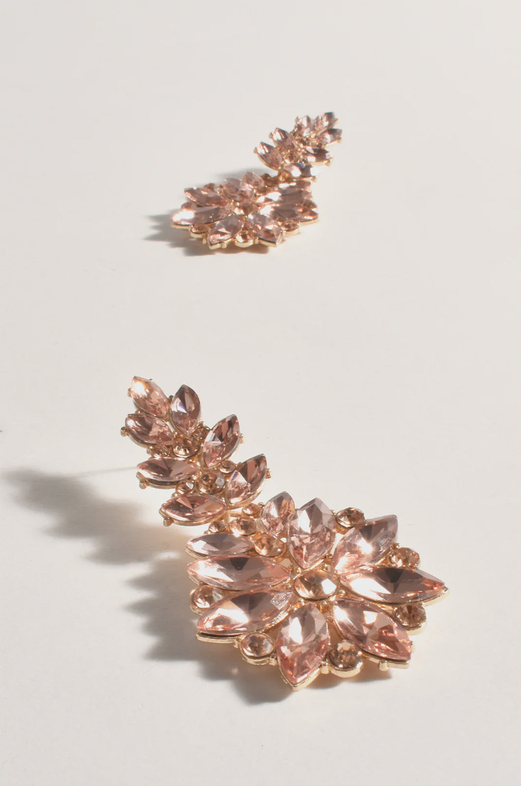 Dropped Floral Earring Champagne