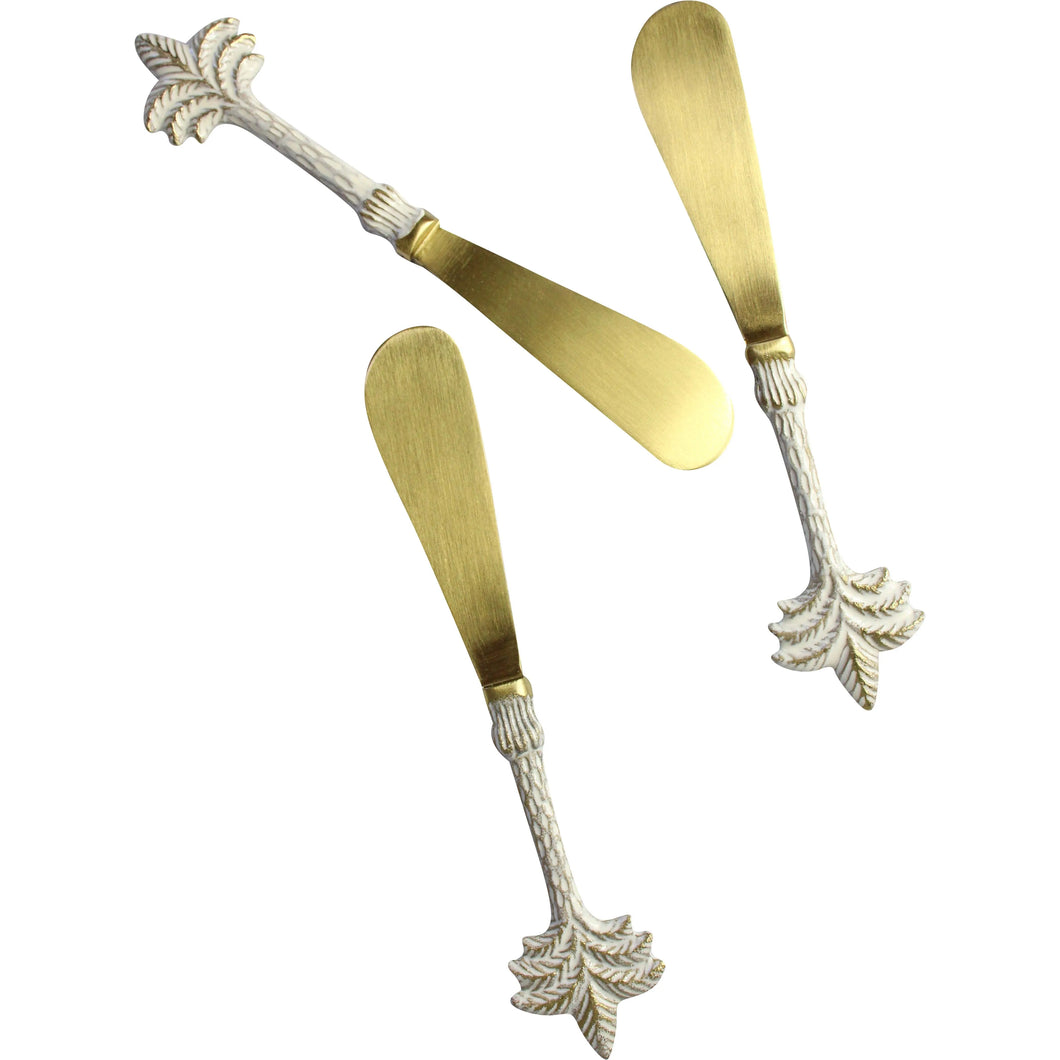 Spreader Palm Brass/White