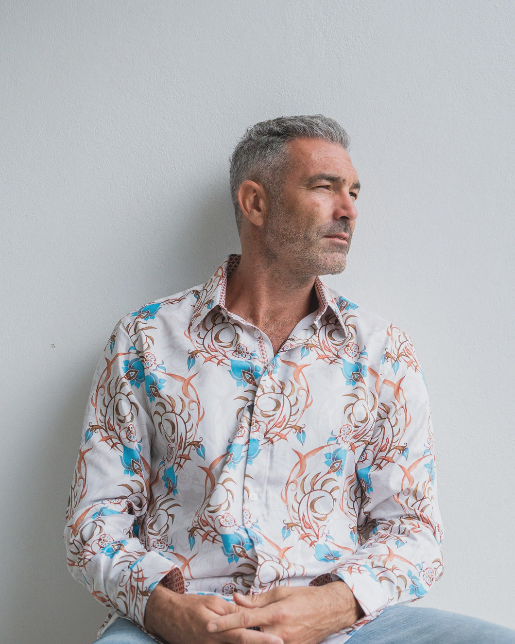 Eldon Long Sleeve Shirt Ecru