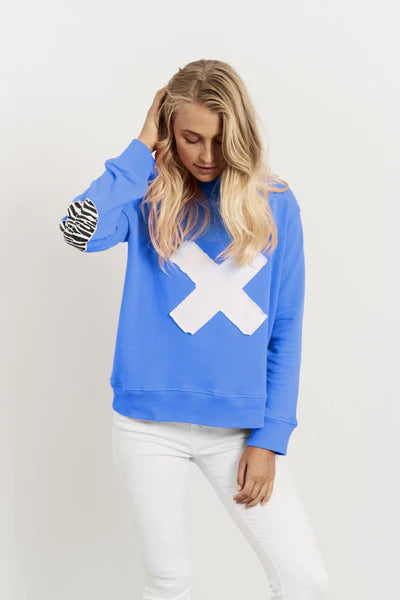 Zebra Cross Sweatshirt Royal Blue