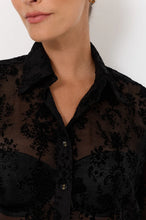 Load image into Gallery viewer, Estelle Burnout Shirt Black
