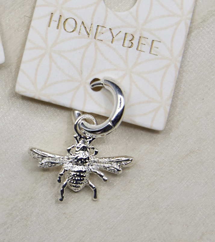 Honey Bee Charm - Silver