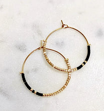 Load image into Gallery viewer, Corsica Earrings Black + Gold
