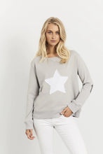 Load image into Gallery viewer, Leopard Star Sweatshirt French Grey
