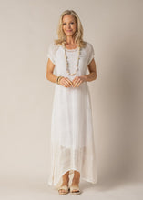 Load image into Gallery viewer, Melania Linen Dress Cream
